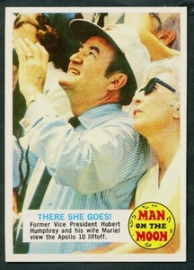 PRISTINE 1969 Topps Man On The Moon #41 There She Goes Hubert Humphrey MJCards