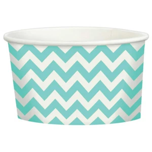 Birthday Party Supplies Chevron Robins Egg Blue Treat Cups 20 Pack Easter  - Picture 1 of 1