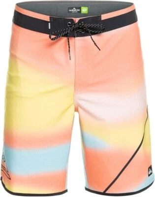 Nuevo Bañador Quiksilver Hombre 38 Standard Surfsilk PANEL 20" Boardshort Salmón Foto 1 de 4