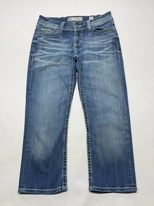 BKE Harper Jeans Womens 29 30x24 Straight Ankle Whiskered Faded Preppy Grunge - Picture 1 of 22