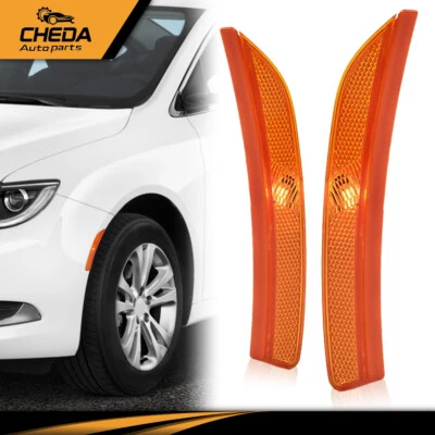  Juego de 2 luces de señalización delanteras izquierda y derecha aptas para Chrysler 200 2015-2017 Foto 1 de 4