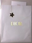 DIOR Shopping Gift Bag w/ Gold Star Charm Ornament Large Paper 17”x14” Christian