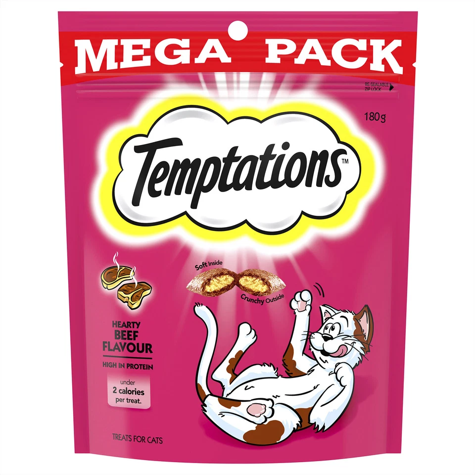 Temptations Hearty Beef Treats For Cats 350gm - image 1 of 1