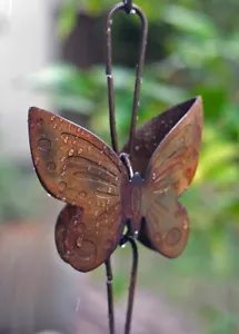 Butterfly Steel Rain Chain hand finished - Picture 1 of 7
