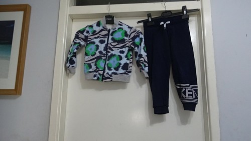 Tuta Kenzo bambino ragazzo multi zip su e giù taglia 4 anni