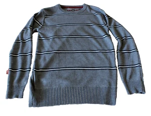 Faze 1 Jungen Pullover Gr. 10/12 grau schwarz weiß Streifen Pulli Strick - Bild 1 von 9