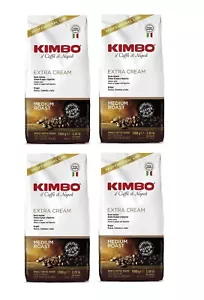 Kimbo Extra Cream Coffee Beans 1kg (Pack of 4) - Picture 1 of 1