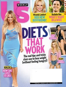 US WEEKLY Magazine January 11 2016 Khloé Kardashian Stars Diet & Fitness Secrets - Picture 1 of 3