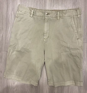 Tori Richard Shorts Mens 36 Khaki Flat Front Chino Preppy Casual 9" Inseam - Picture 1 of 8