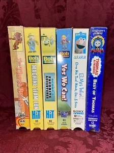 Lot of 6 Children's VHS Tapes Thomas And Freinds,Bob The Builder,Elmo,three Bear - Picture 1 of 4