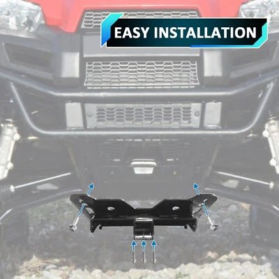 For Polaris Full-Size/MidSize 500 Ranger 570 800 Front Steel 2" Receiver Hitch - Image 1 of 4