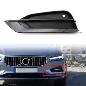1 Pcs Left Side Front Bumper Fog Light Black Grille For Volvo S90 V90 2016-2019 - Picture 1 of 8