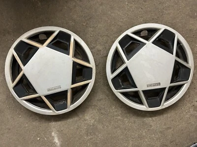 (2) Nissan Pulsar NX 1983 1984 Datsun Hubcaps 13" PAIR - RARE - Image 1 of 4