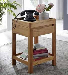 Telefontisch Holz massiv 40x40x60cm Kernbuche Buche massiv geölt NEU OVP!!!! - Bild 1 von 3