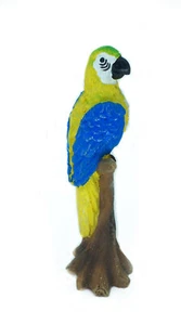 3.5" Miniature Parrot, Rainforest Bird, Exotic Pirate Pet, Tropical Cake Topper - Picture 1 of 2