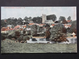 Isle of Wight: Carisbrooke Village shows Village Pond & Church c1908 - Picture 1 of 2