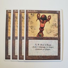 MTG Magic 4x Rod of Ruin 4th Edition LP