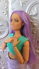 Nude Hybrid Barbie Doll Purple Hair, Looks Signature Romper, Made to Move Body