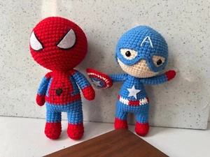 Crochet Spiderman Movie Hero and Captain America - Picture 1 of 1