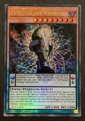 D/D Savant Thomas | GFP2-EN078 | Ultra Rare | 1st Edition | YuGiOh TCG - Image 1 of 3