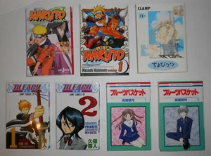Lot of 7 Japanese Anime Comic Books - Naruto, Bleach, Clamp - Picture 1 of 9