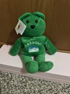 Stately Bears “Vermont” Slopes Bear Stuffed Plush Toy 7" Green - Picture 1 of 4