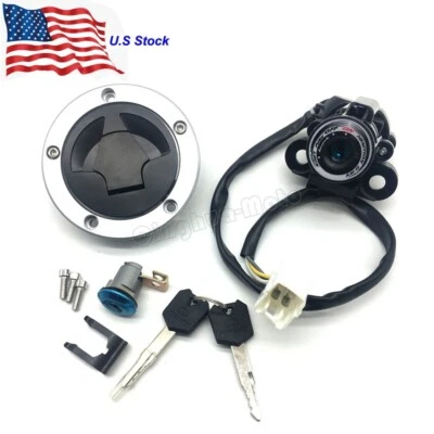 Kit de trava de assento interruptor de ignição tampa de gás combustível compatível com 2011-2019 Kawasaki Ninja ZX-10R - Imagem 1 de 4