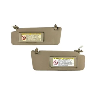 1998 - 2005 Lexus GS300 Sunvisor set OEM Pair Beige Cloth OEM Illuminated - Bild 1 von 6