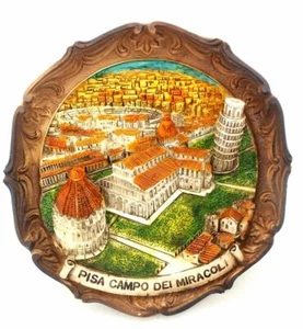 Pisa, Italy Souvenir 3-D Wall Plaque Made in Italy - Picture 1 of 5