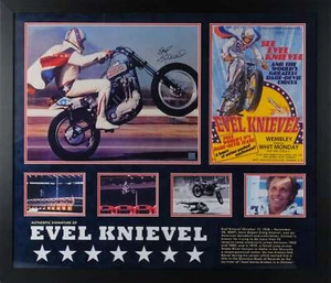 Evel Knievel signiertes Foto gerahmtes Display - Bild 1 von 3