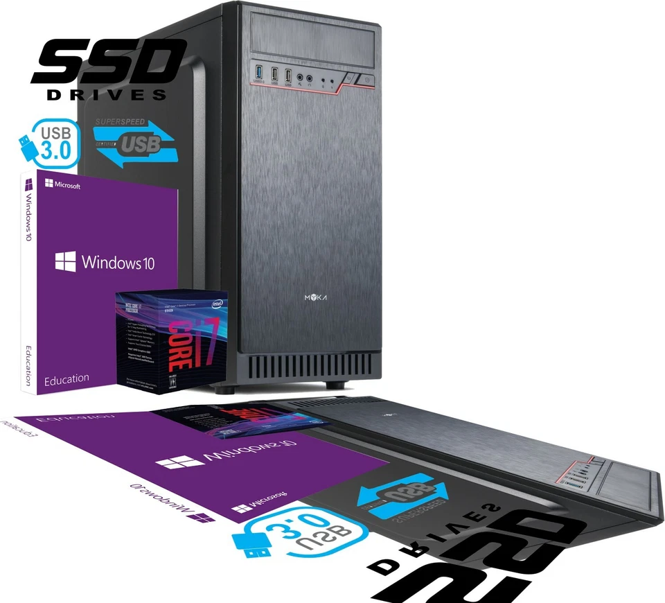 PC DESKTOP GAMING INTEL i7-8700 RAM GB HD SSD WIFI USB 3.0 WINDOWS 10 PRO - Immagine 1 di 1