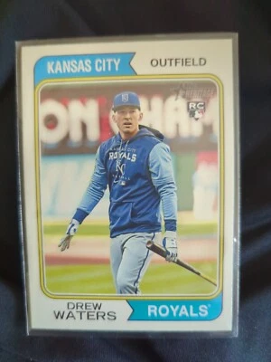 DREW WATERS 2023 Topps Heritage #96 Photo Image Variation Rookie SP RC - Image 1 of 2