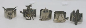 5 servilleteros de metal vintage con western, temas vaqueros, sombrero, botas, cactus + - Imagen 1 de 6