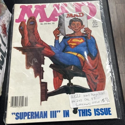 MAD MAGAZINE #243 Superman III - December 1983 BAGGED & BOARDED - Image 1 of 2