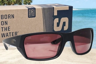 Gafas de sol COSTA DEL MAR negro mate/rosa TAILFIN polarizadas 580G ¡NUEVAS EN CAJA! (S) Foto 1 de 4
