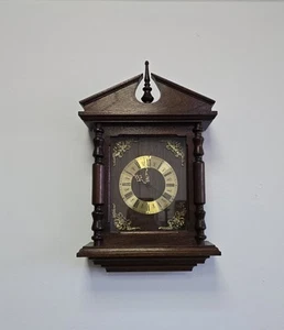 Vintage Wooden Ornate Wall Clock Fully Working Quartz - Picture 1 of 10