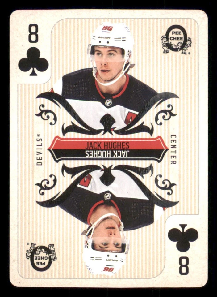 2024-25 O-Pee-Chee Playing Cards #8CLUBS Jack Hughes - Image 1 of 2