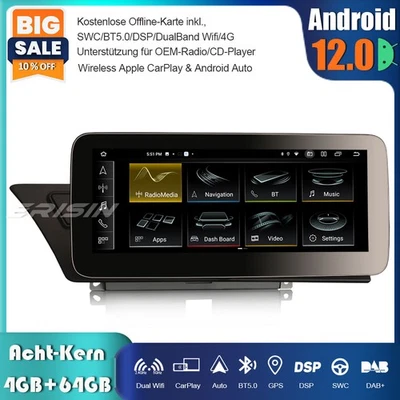 10.25" 8-Kern Android 13 Autoradio GPS DAB+ CarPlay Wifi Für Audi A4 A5 B8 S4 S5 - Bild 1 von 4
