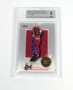 2000-01 Fleer Authority Quentin Richardson #122 novato 1 de 1250 Clippers BGS 9 - Imagen 1 de 2