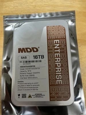 MDD 16TB 7.2K SAS 12gb/s  3.5inch HDD  - Image 1 of 4
