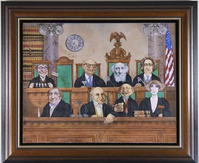 CHARLES BRAGG - "THE COURT SUPREME" OIL PAINTING ON CANVAS SIGNED CIRCA 1998 - Image 1 of 3