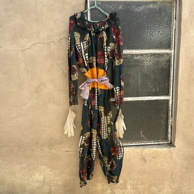 Antiguo Mono Payaso Estampado Fruta Art Nouveau Años 1900 Disfraz Halloween De Colección Foto 1 de 4