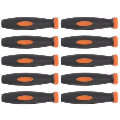 High Quality Handles File Accessories Smooth 10Pcs 2.36Inch Black+Orange - Image 1 of 4