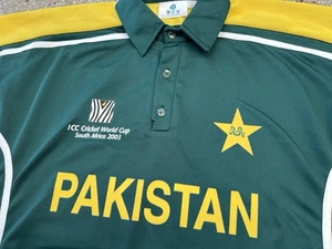 Pakistan Cricket ICC World Cup 2003 Südafrika grün gelb Shirt Trikot XL - Bild 1 von 11