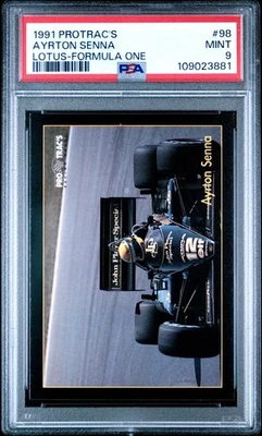 1991 PROTRAC'S FORMULA ONE LOTUS #98 AYRTON SENNA PSA 9 - Image 1 of 2