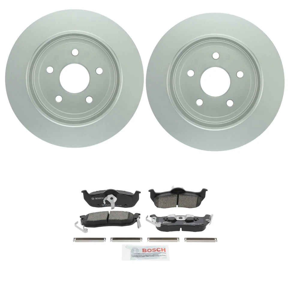 Kit de pastillas de freno de disco de cerámica rotores Quietcast traseros Bosch para Jeep Commander Foto 1 de 1