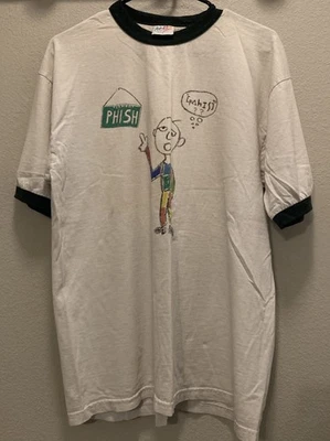 Camiseta vintage de la banda PHISH de los años 90 camiseta con timbre dibujos animados 1995 descolorida envejecida Foto 1 de 4