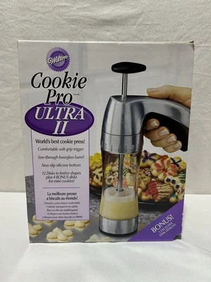 Prensa de Galletas Wilton Cookie Pro Ultra II Juego Completo 12 y 4 Bonus Nuevo en Caja Foto 1 de 4