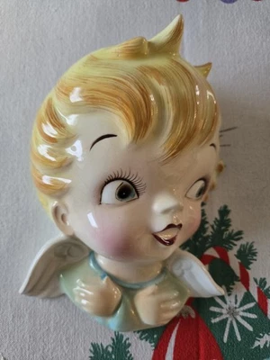 Placa de bolsillo de pared de ángel PY rara y hermosa hecha en Japón Norcrest LEER Foto 1 de 4