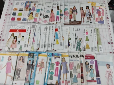 38 Girls Sewing Patterns Lot – Simplicity, McCall’s, Butterick, IJ - UNCUT FF - Image 1 of 4
